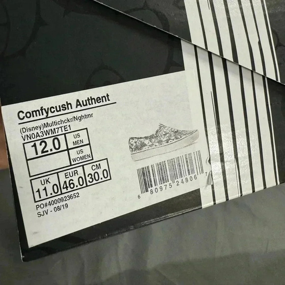 Vans x Nightmare Before Christmas Authentic CumfyCush Men's 12  NEW - Picture 5 of 12